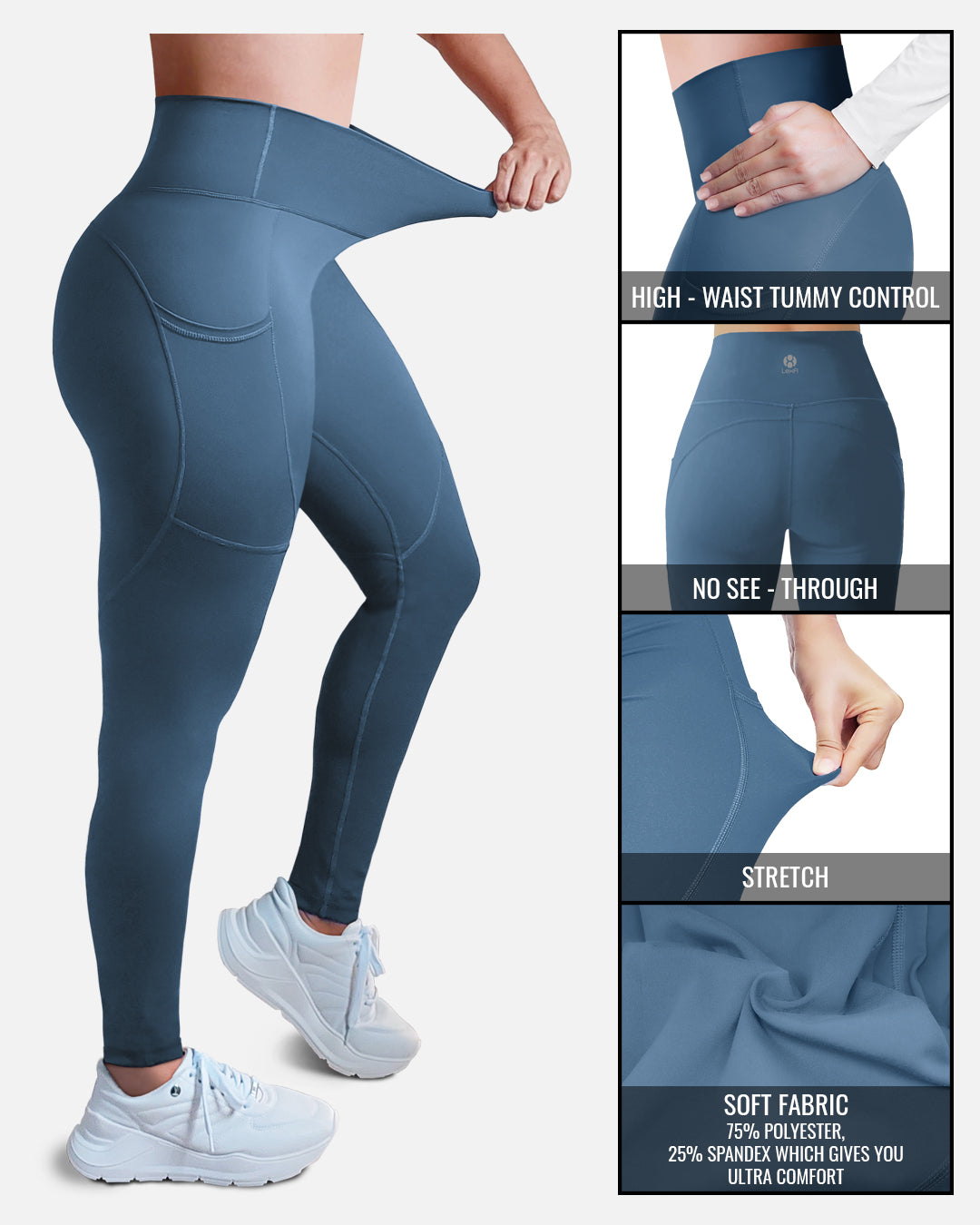 High waist pockets leggings