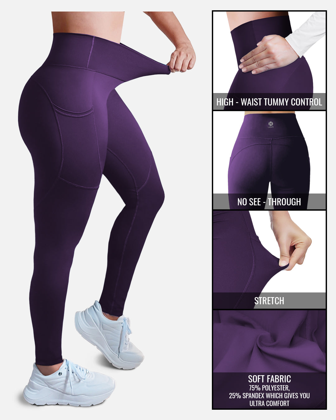 High waist pockets leggings