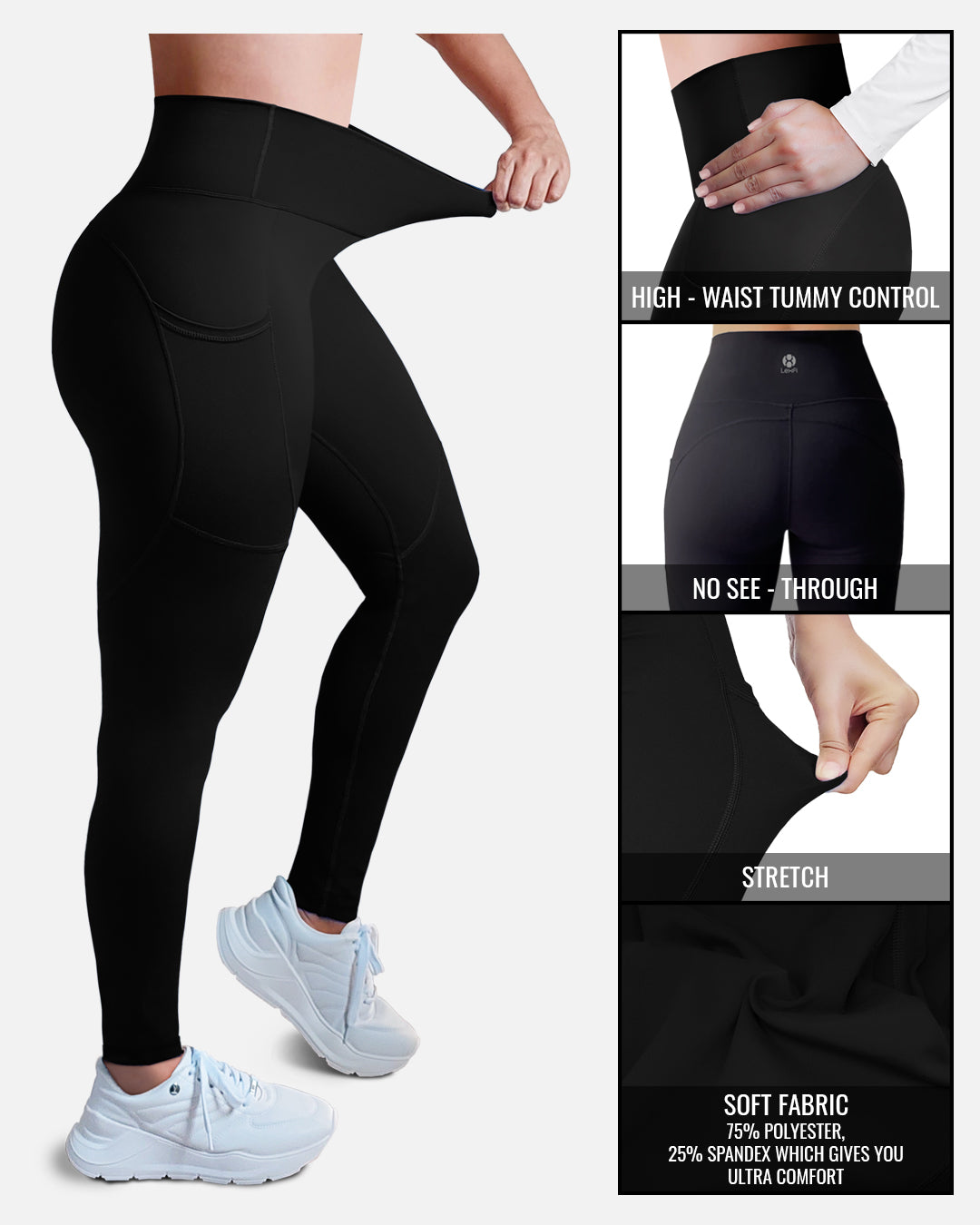 High waist pockets leggings